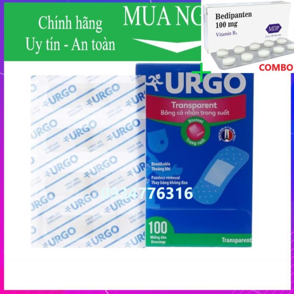 Combo Bedipanten 100mg +  ✅ Băng Cá Nhân Trong Suốt Urgo Transparent Assorted 100 Miếng