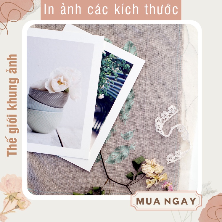 In ảnh các kích thước, chất liệu giấy in sắc nét, ảnh lab chất lượng cao