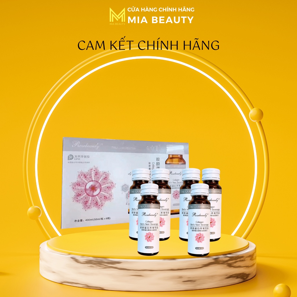 Nước Uống Collagen Yến Trắng Da Rose Beauty