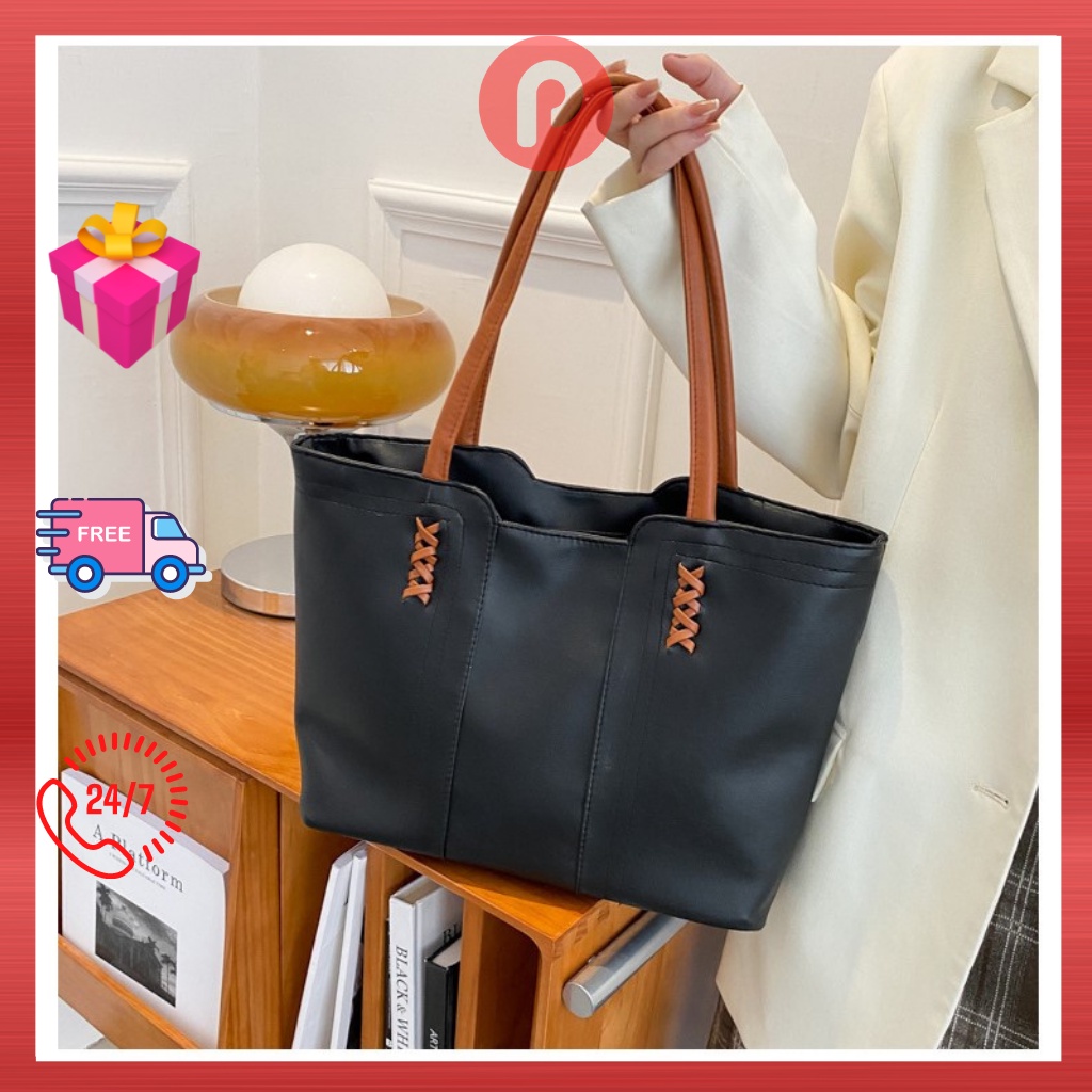 Túi xách nữ to,  túi tote da PLUSH BAG để vừa A4 đeo vai đi học đi chơi thời trang cao cấp giá rẻ TT004