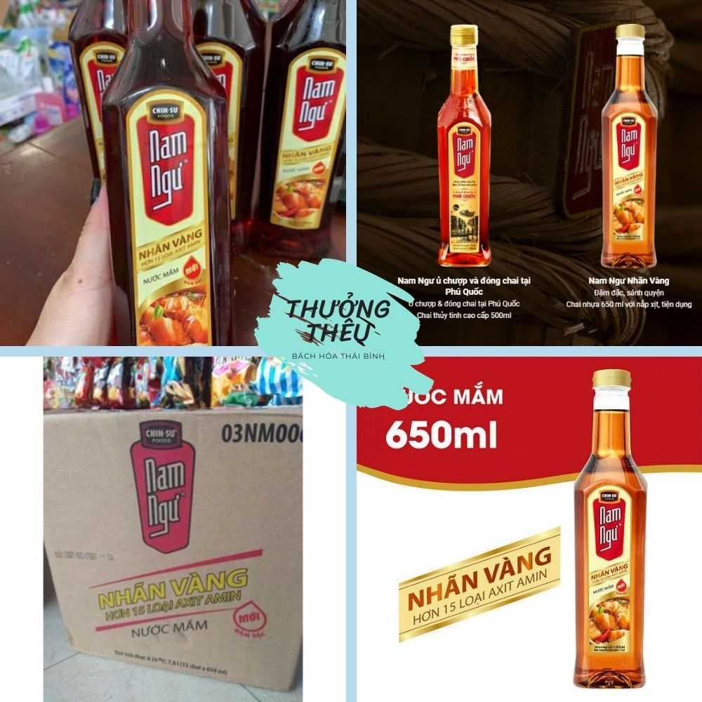 NƯỚC MẮM NAM NGƯ NHÃN VÀNG CHAI NHỰA 650ml