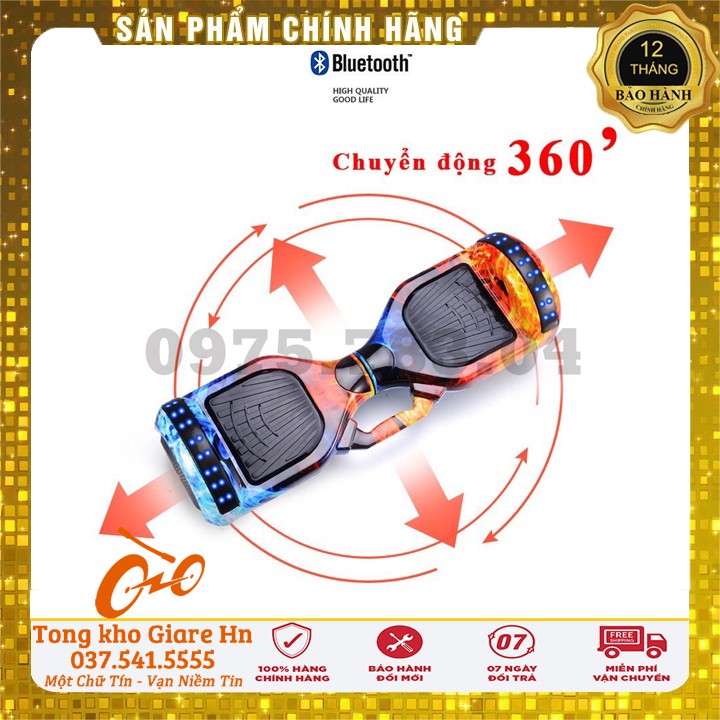 Xe cân bằng điện 2 bánh Smart Balance 6.5 inch, kèm sạc nhanh, túi đựng xe và đồ bảo hộ Hàng luôn có sẵn