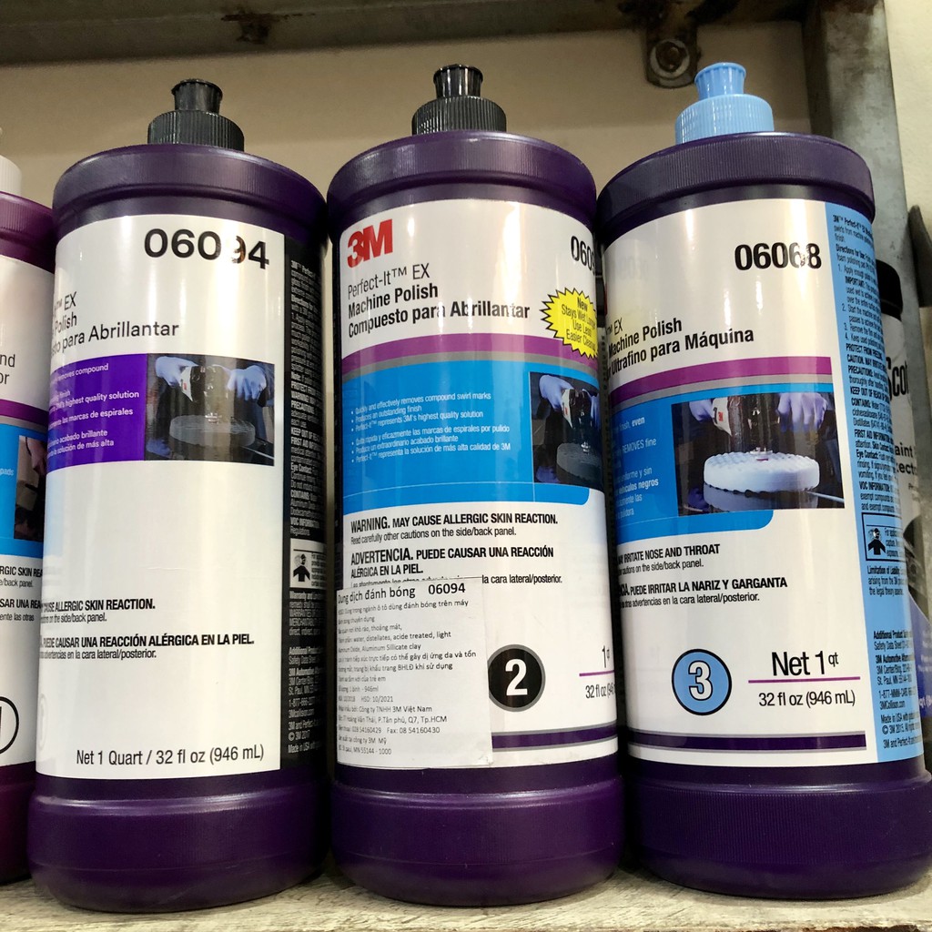 COMBO ĐÁNH BÓNG 3M BƯỚC 1, BƯỚC 2 , BƯỚC 3 CAO CẤP CHAI NHỎ 200ML
