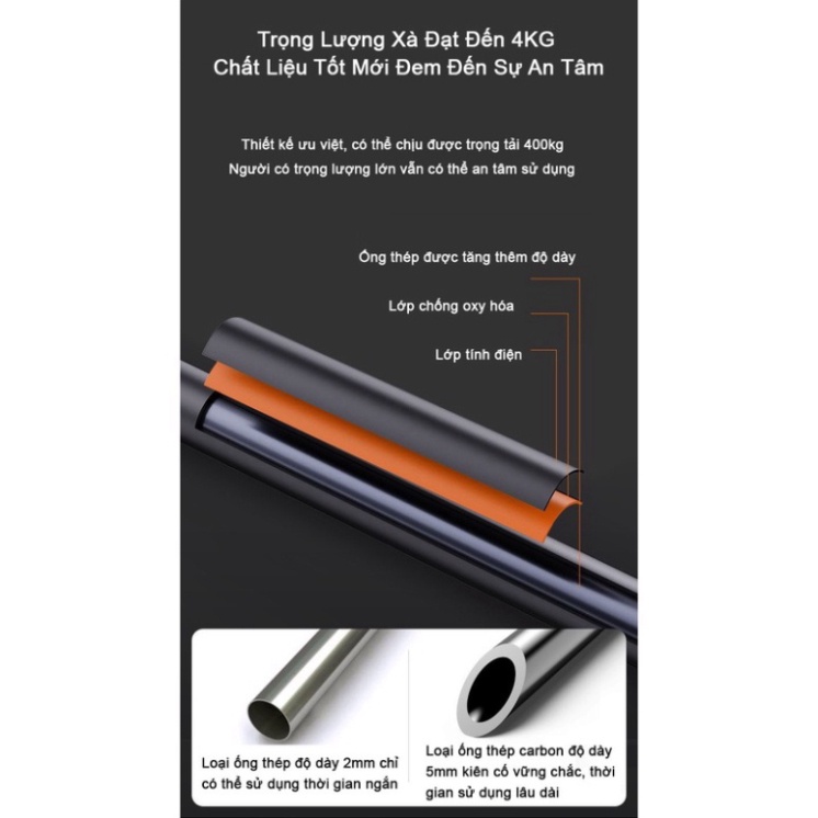 Xà Đơn Treo Tường Thế Hệ Mới FED-0228 . Chất liệu thép carbon. Nhiều kích thước