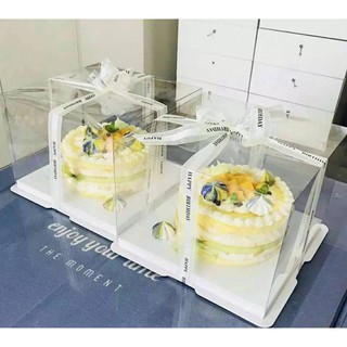 (COMBO50) Hộp bánh kem nhựa trong suốt ( không bao gồm ruyban )
