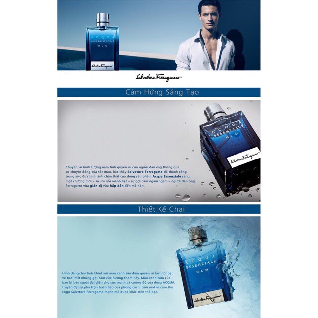 Nước hoa Salvatore Ferragamo Acqua Essenziale Blu EDT P.H sp. 100ml FGM30252 | BigBuy360 - bigbuy360.vn