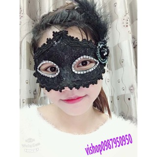 (MS92) mặt nạ hóa trang lông vũ