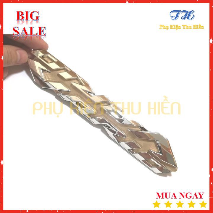 Tem Nổi Chữ Vario Màu Bạc