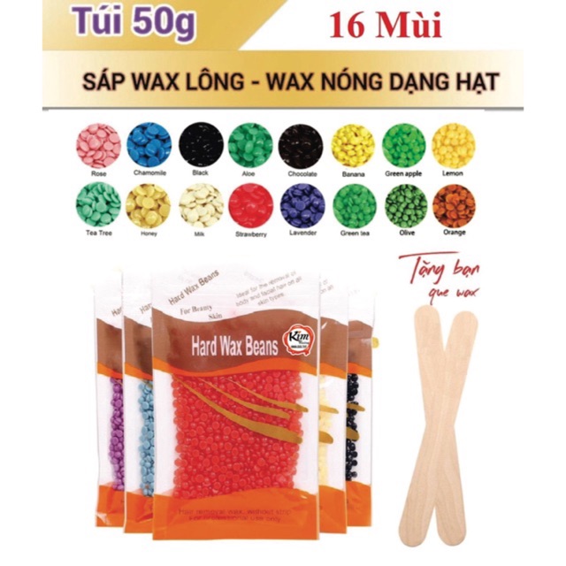 (HCM) Sáp wax viên nóng dạng hạt Hard wax beans 50g siêu triệt lông | BigBuy360 - bigbuy360.vn