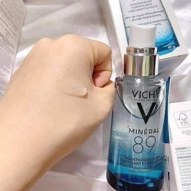 Tinh chất dưỡng Vichy Mineral 89 giúp da mịn màng, căng mượt và tràn đầy sức sống lọ 50ml - CO059