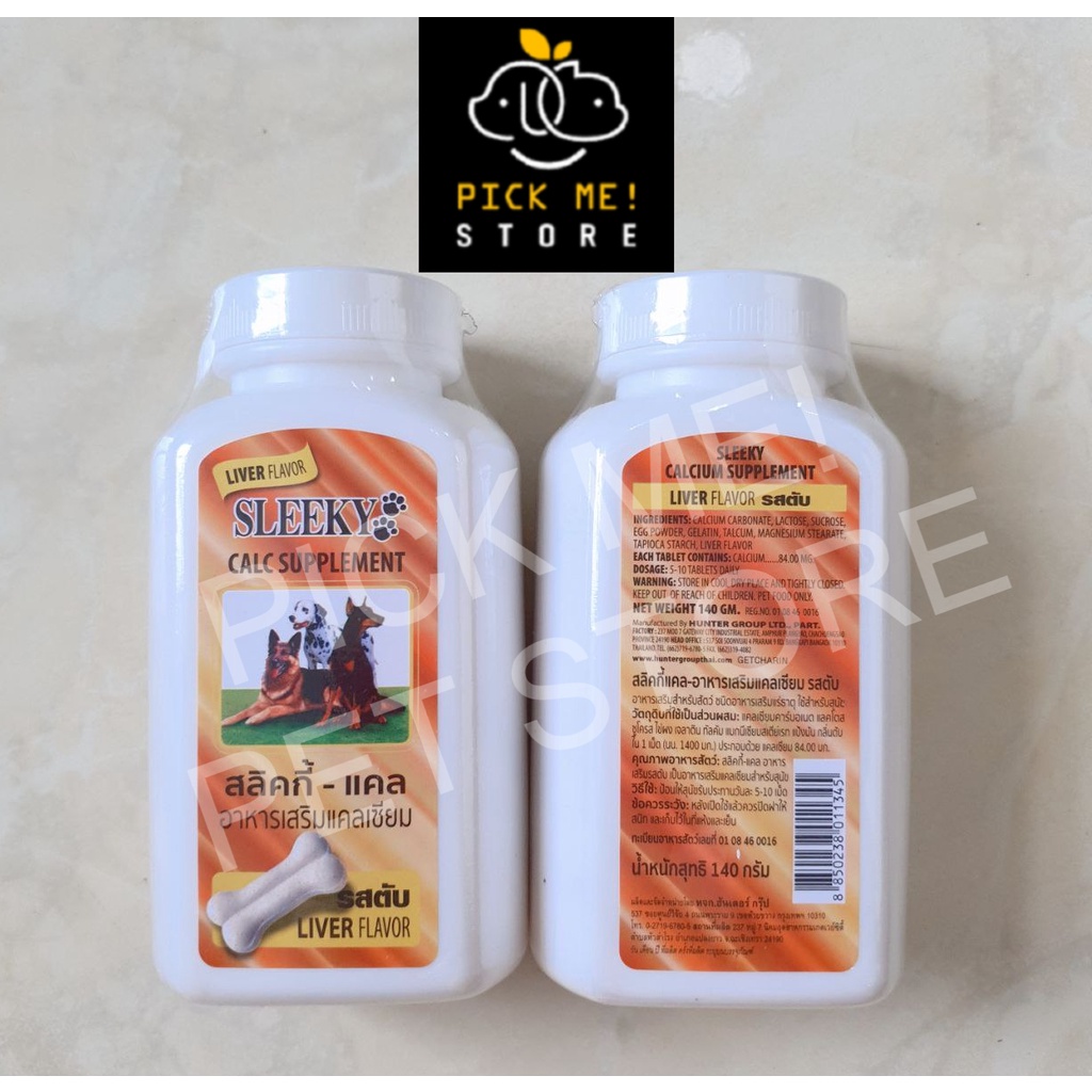 [Hộp 140 viên] Canxi Sleeky Thái Lan Cho Chó Mèo