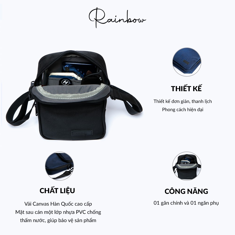 Túi đeo chéo Minibag Rainbow BG004 thời trang cá tính chống nước cực đỉnh | BigBuy360 - bigbuy360.vn