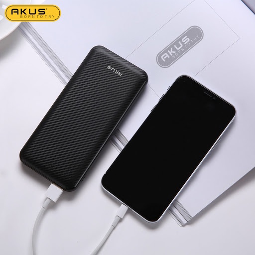 [Mã SKAMSALE03 giảm 10% đơn 200k] PIN SẠC DỰ PHÒNG AKUS C12S 12000MAH ĐEN