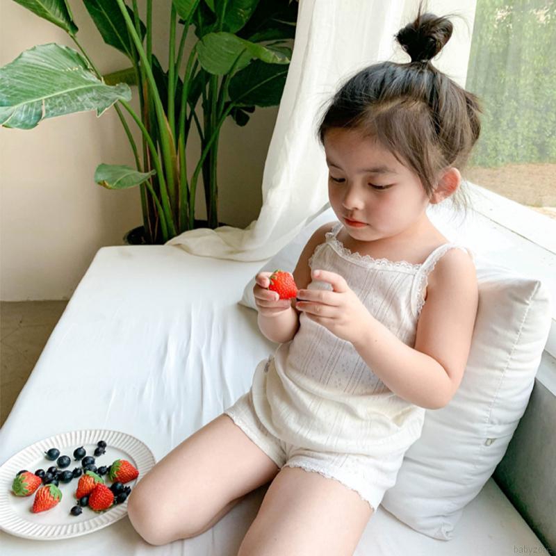 Bộ Áo Thun Sát Nách + Quần Ngắn Cho Bé Gái
