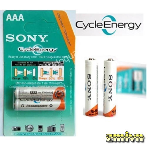 Vỉ 2 viện Pin sạc sony AAA dung lượng 4300 mAh