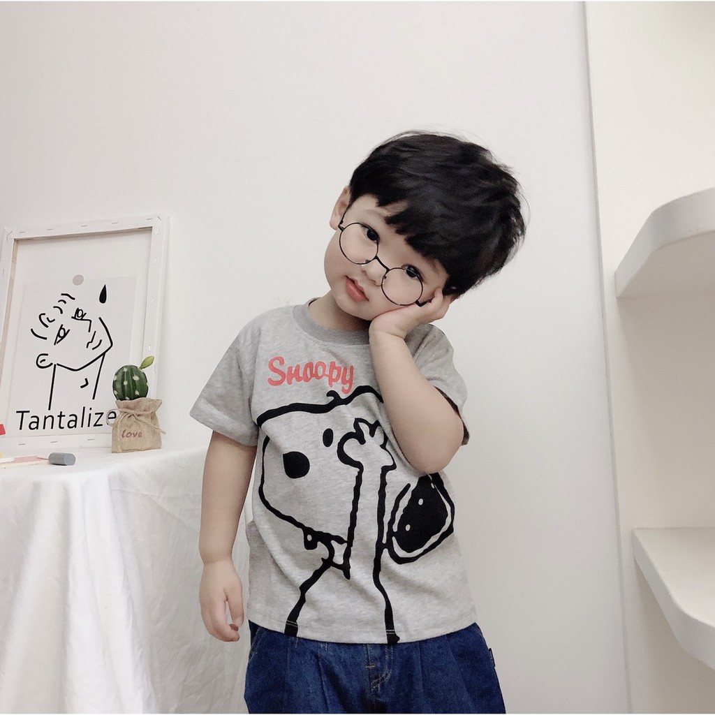 Áo thun bé trai quần áo bé trai sành điệu Snoopy chính hãng chất cotton siêu mềm mịn - Misolkids by huong274