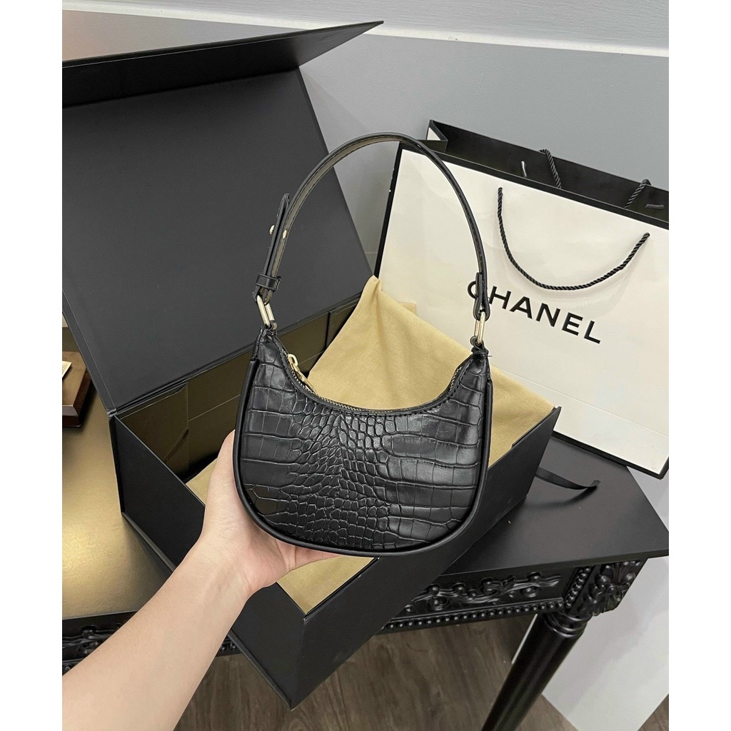 Túi Xách Nữ Kẹp Nách Da Rắn Trơn Xinh Xắn Phong Cách Hàn Quốc Superbag668 416