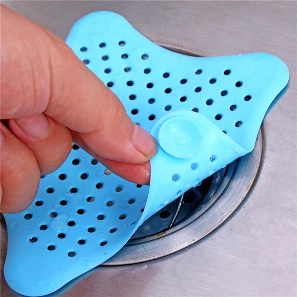 HN 3Pcs Bộ lọc bồn rửa bằng silicon Ống cống thoát nước Tóc Colander Phòng tắm Vệ sinh Nhà bếp Tiện ích Phụ kiện