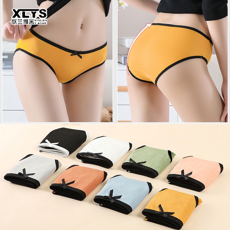 Quần Lót Xinlanyashe Màu Trơn Thoáng Khí Gợi Cảm Dễ Thương Cho Nữ