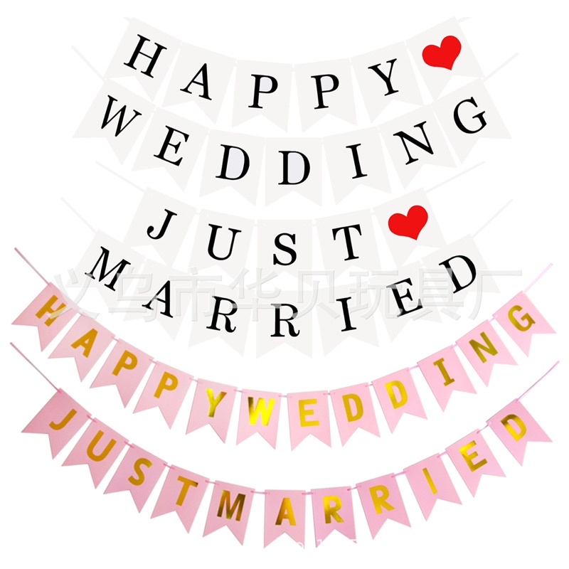 Dây Chữ Giấy LOVE, I LOVE YOU, MARY ME, HAPPY WEDDING Trang Trí Phòng Cưới, Cầu Hôn