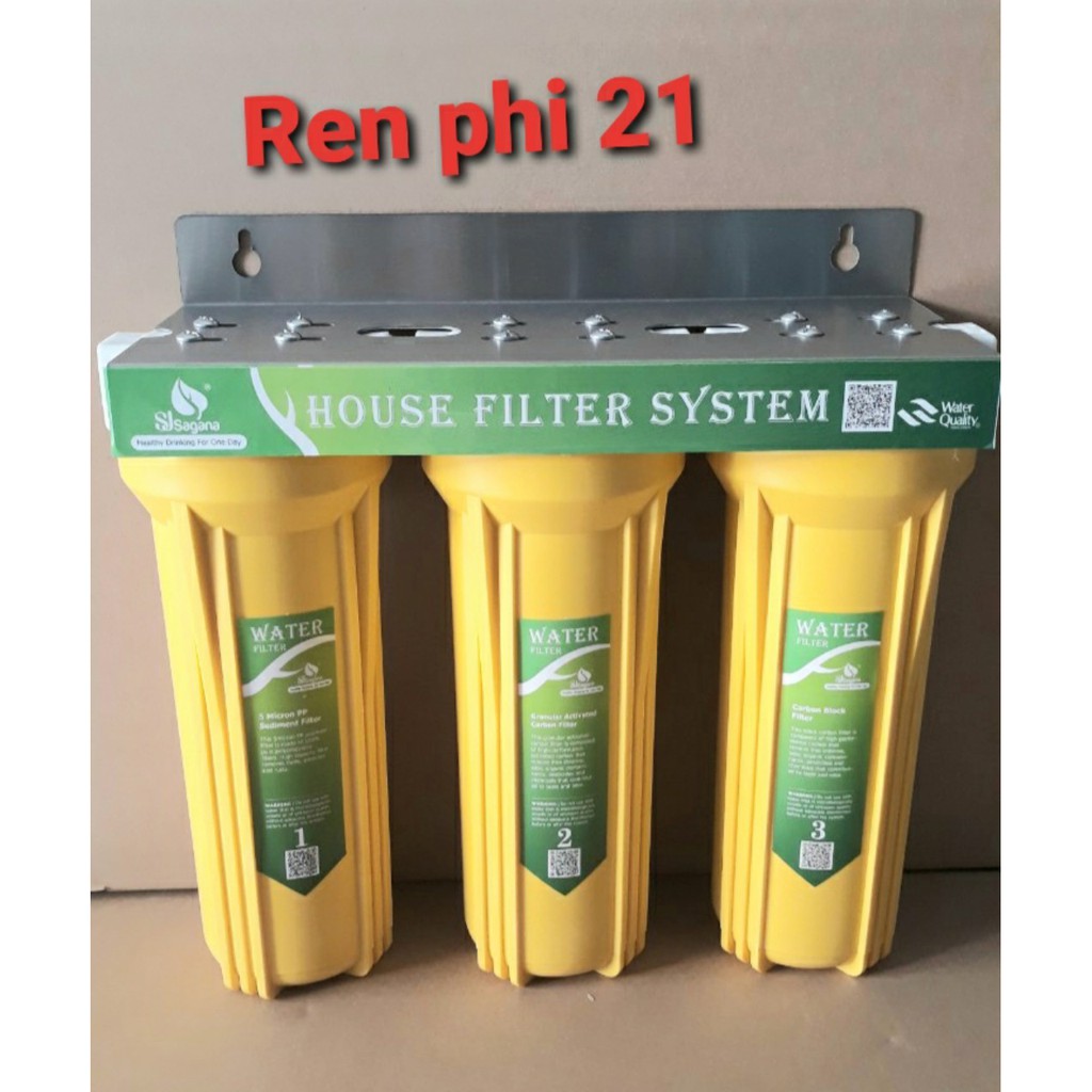 Bộ lọc nước sinh hoạt, bộ lọc thô 3 cấp 30C3 ren phi 21 ( sản phẩm đã kèm 3 lõi và phụ kiện) | BigBuy360 - bigbuy360.vn