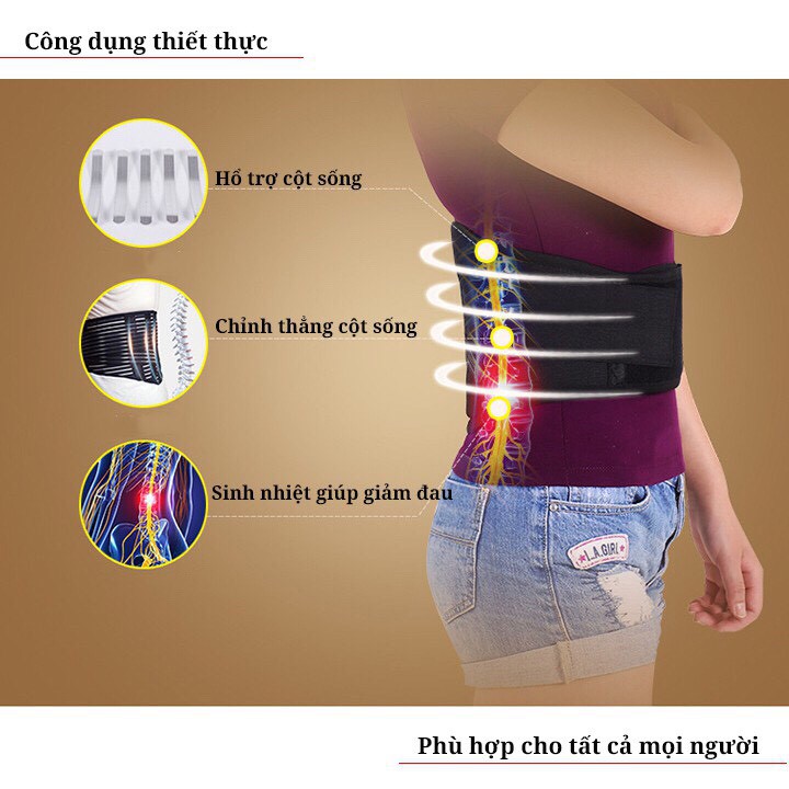 Đai hỗ trợ giảm đau lưng, đau cột sống và giảm mỡ bụng NA09