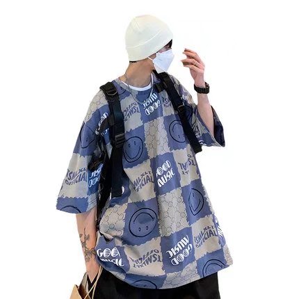 Áo Thun Tay Ngắn Dáng Rộng In Chữ Phong Cách Hàn Quốc Thời Trang Mùa Hè Cho Nam Và Nữ size M-5XL