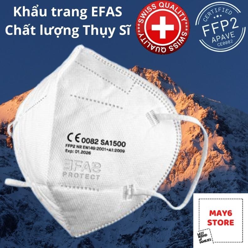 Khẩu Trang N95 EFAS FFP2, Khẩu Trang 3D Y Tế, Mềm Mại, Ôm Sát MAY6