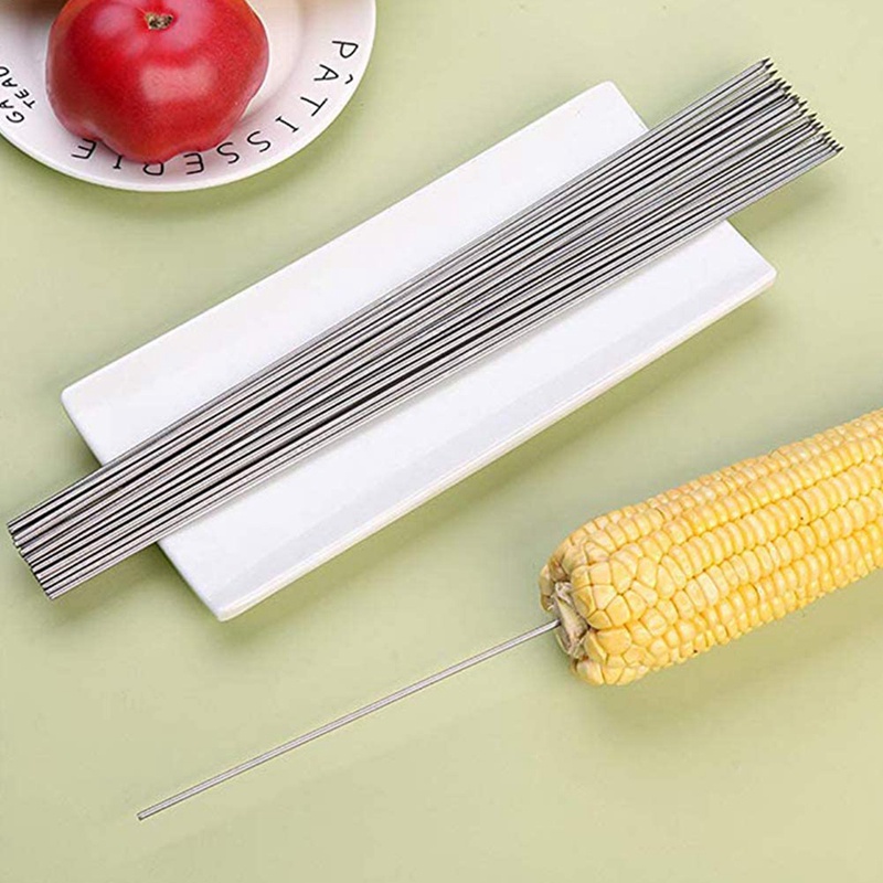 Bộ 50 Que Xiên Thịt Nướng BBQ Bằng Thép Không Gỉ 15.7 Inch