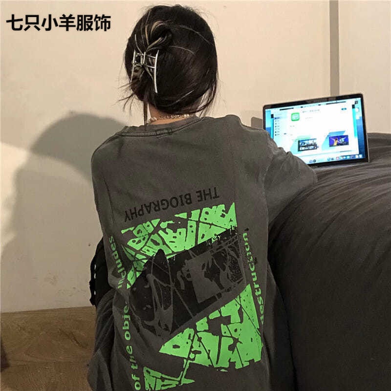 Áo Thun Dáng Rộng Tay Nửa Phong Cách Harajuku Thời Trang Hè Cá Tính Dành Cho Nữ