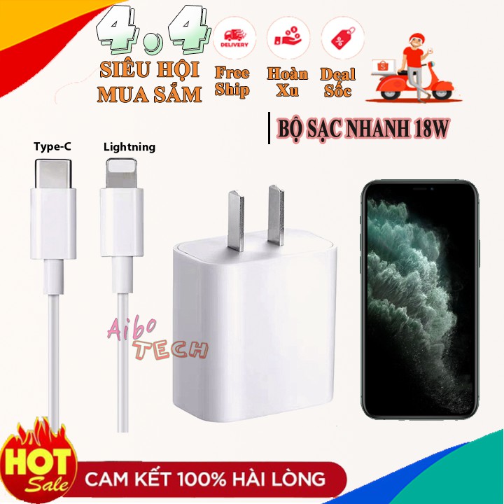 Bộ sạc nhanh Iphone PD 18W 20W USB-C cho IP 6 7, 8, X, Xs, XSmax, 11, 11pro, promax  [BH 12 Tháng]