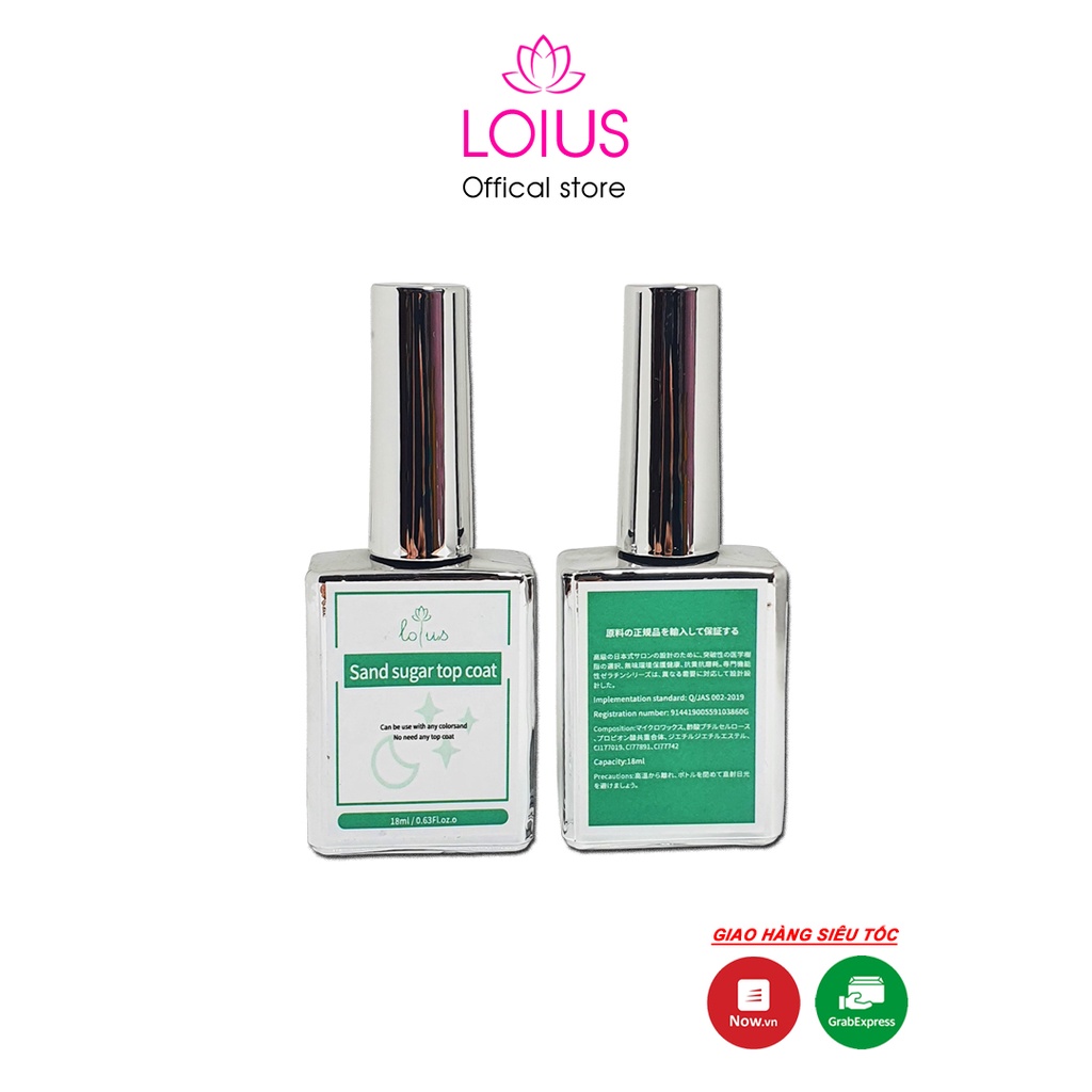 Sơn gel cát, top cát ( Sand sugar top coat ) Lotus chai 15ml