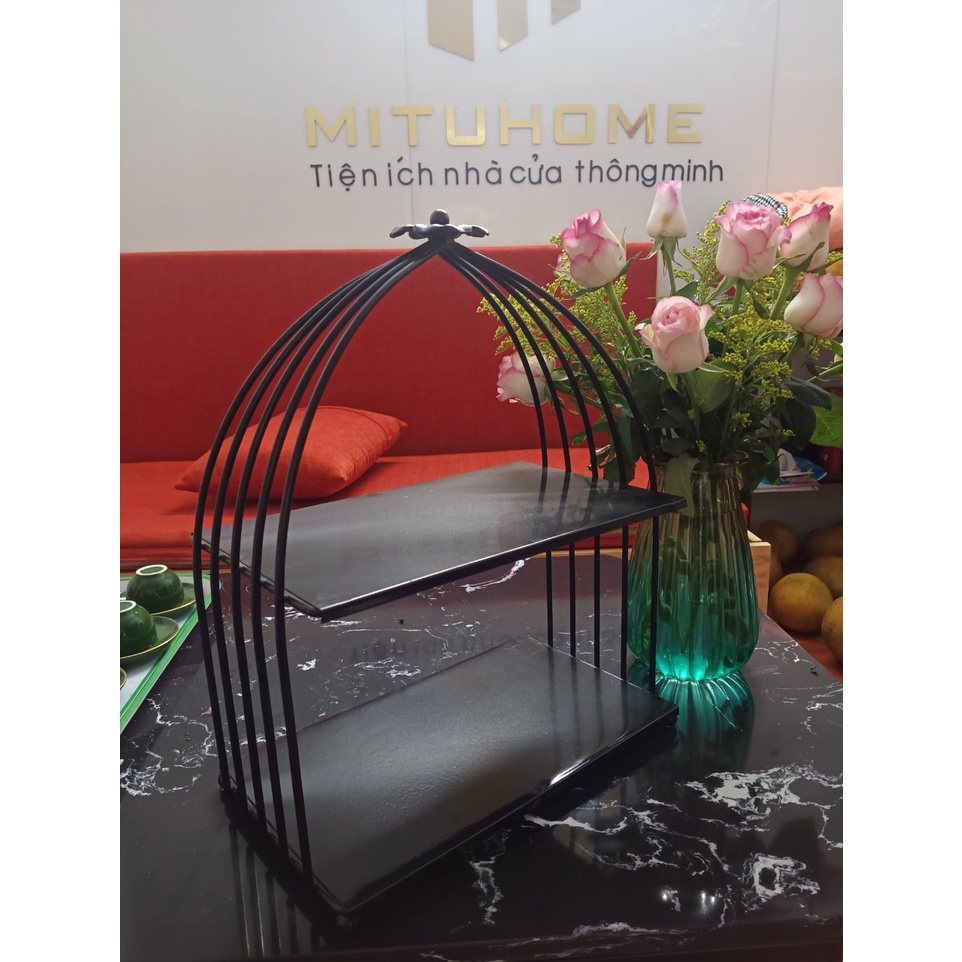 Hộp đựng Mỹ Phẩm - Nước Hoa để bàn hình lồng chim Mituhome