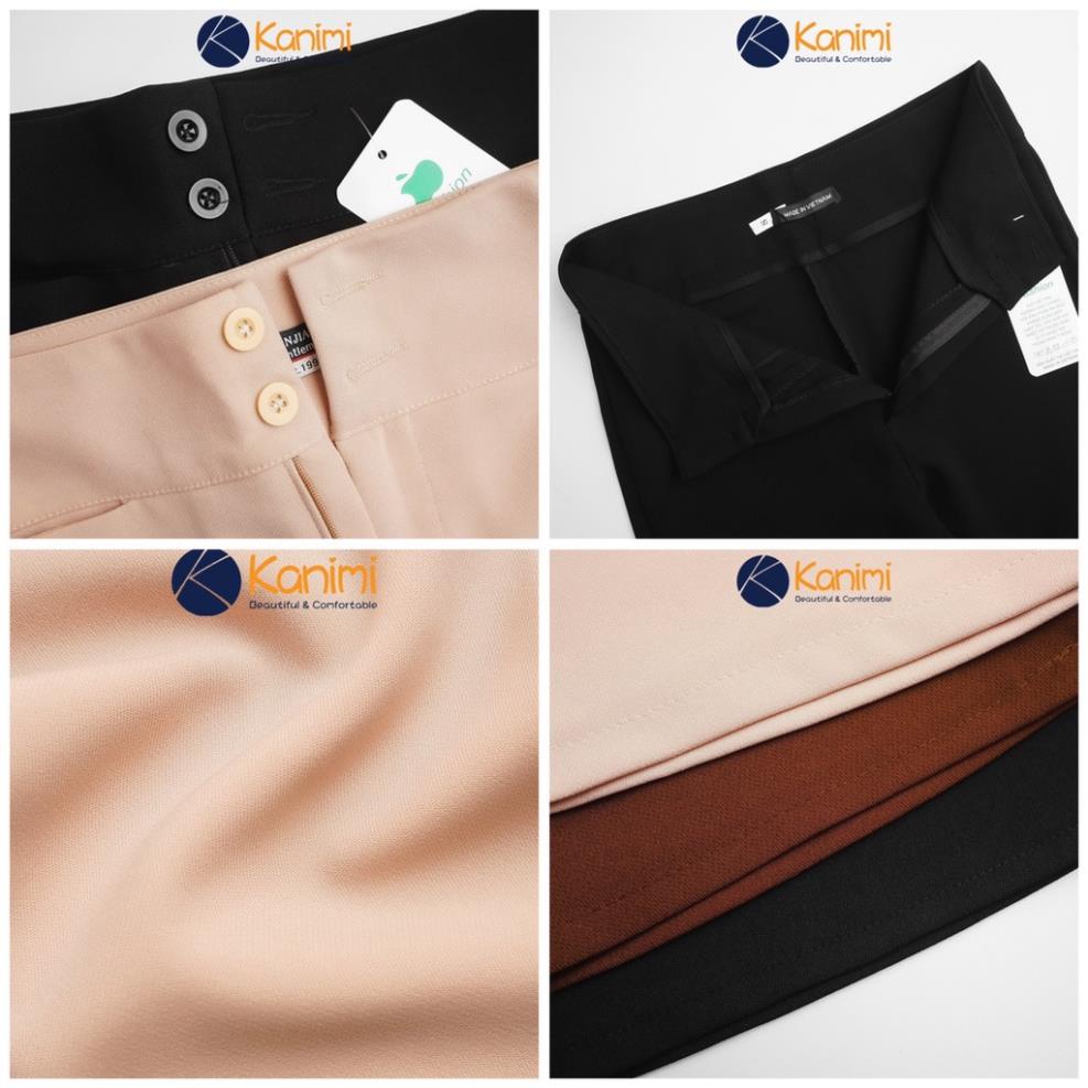 Quần Vải Ống Loe Lưng Cao FREESHIP quần Beggy công sở ống vẩy siêu hack dáng chất tuyết mưa đẹp