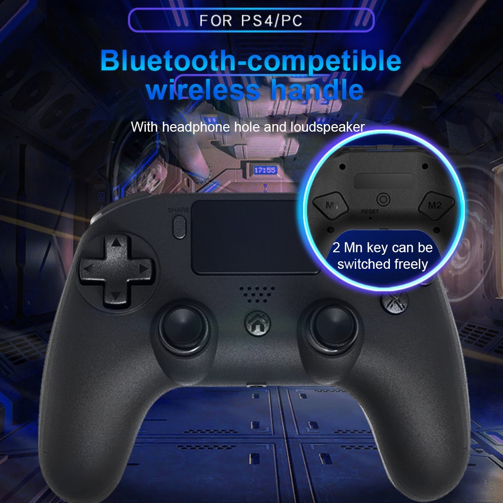 Tay Cầm Chơi Game Ps4 Tương Thích Bluetooth Cho Tay Cầm Chơi Game Ps4 Hỗ Trợ Lập Trình Macro Rung Kép Okase