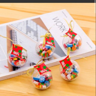 Quả cầu đựng 20 tẩy (Tẩy noel mini)