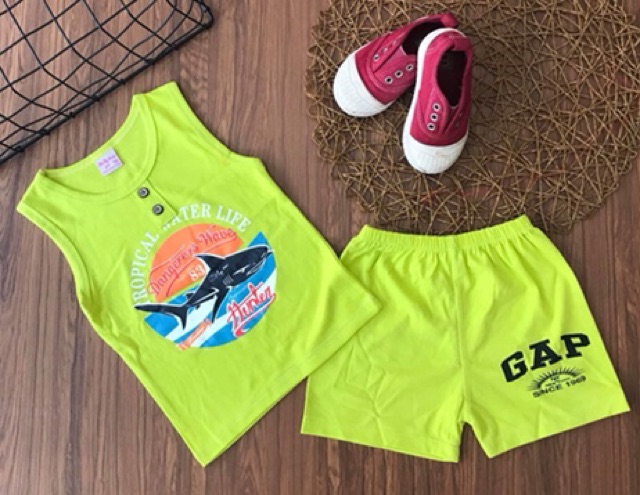 Bộ sát nách bé trai 8-20 kg cotton
