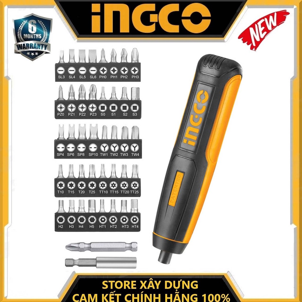 MÁY SIẾT VÍT 1/4" DÙNG PIN 4V INGCO CSDLI0403 - HÀNG CHÍNH HÃNG