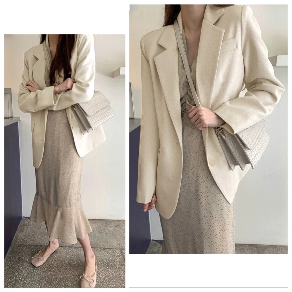 Áo Khoác Blazer Phong Cách Hàn Quốc Thời Trang Thu Đông Thanh Lịch Cho Nữ Áo Blazer