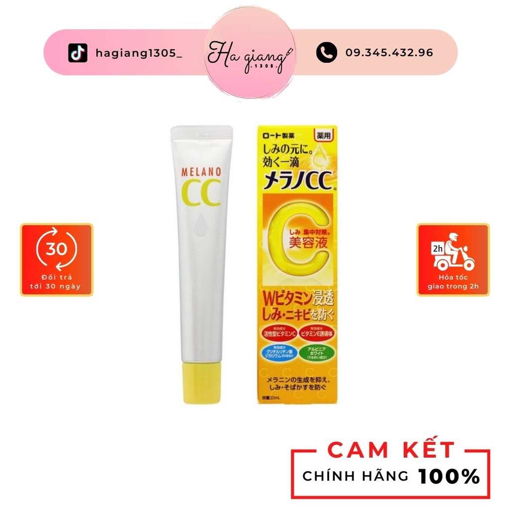 Serum Trắng da CC Melano 20ml Vitamin C làm mờ thâm, tàn nhang