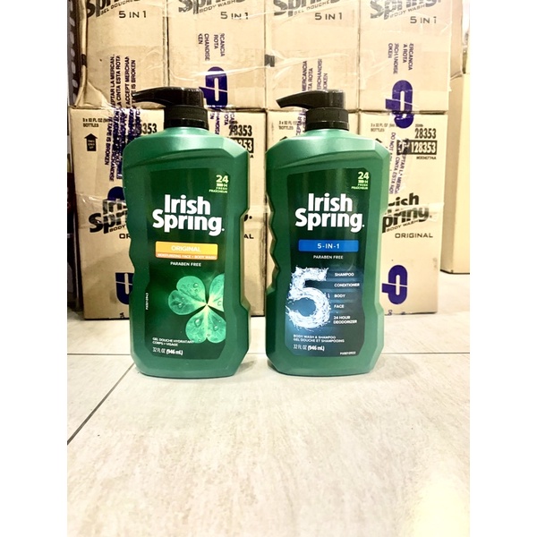 Sữa Tắm nam Irish Spring 946ml Original | Deep Action Scrub | 5in1 - Mỹ