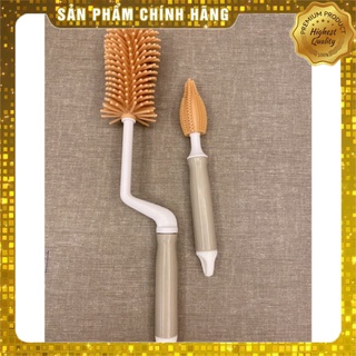 Cọ bình sữa núm ti silicon 3 chi tiết cao cấp