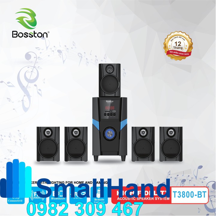 Loa 5.1/2.1 Bosston T4000/T3900/T3800/T3700/T3600/T1800 – Bluetooth –  Led RGB – Chính Hãng – Tích hợp USB, Thẻ nhớ