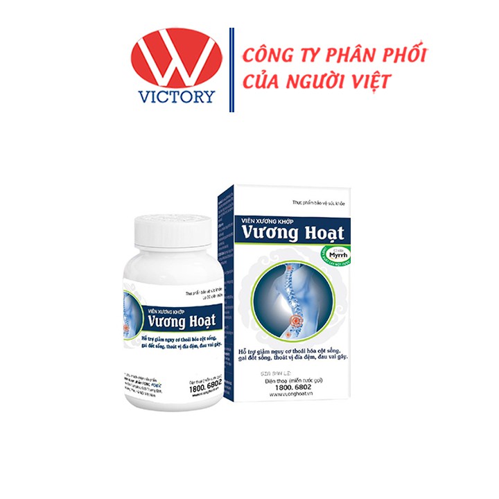 Viên xương khớp Vương Hoạt - Giảm thoái hóa cột sống, thoát vị địa đệm - Victory Pharmacy