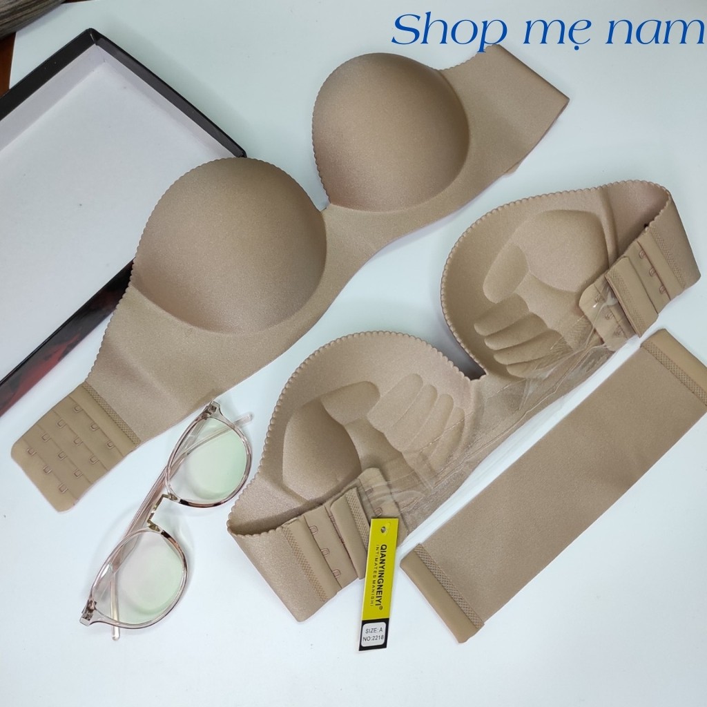 Áo Nâng Ngực Không Dâyáo Lót Su Cup Ngang Không Dây, Dây Trong Mắc Cài Sau