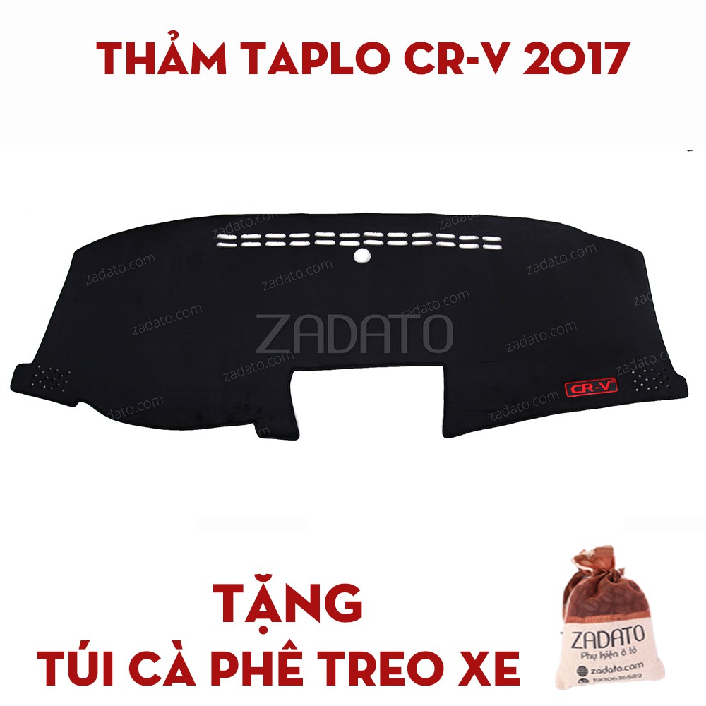 Thảm Taplo Honda CR V - Thảm Chống Nóng Taplo Lông Cừu - TẶNG: Túi Cafe Treo Xe