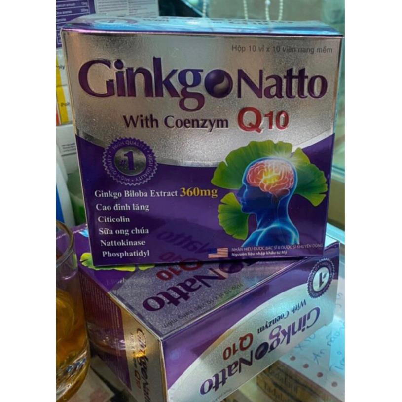 BỔ NÃO GINKGO NATTO WITH COENZYM Q10_100 VIÊN