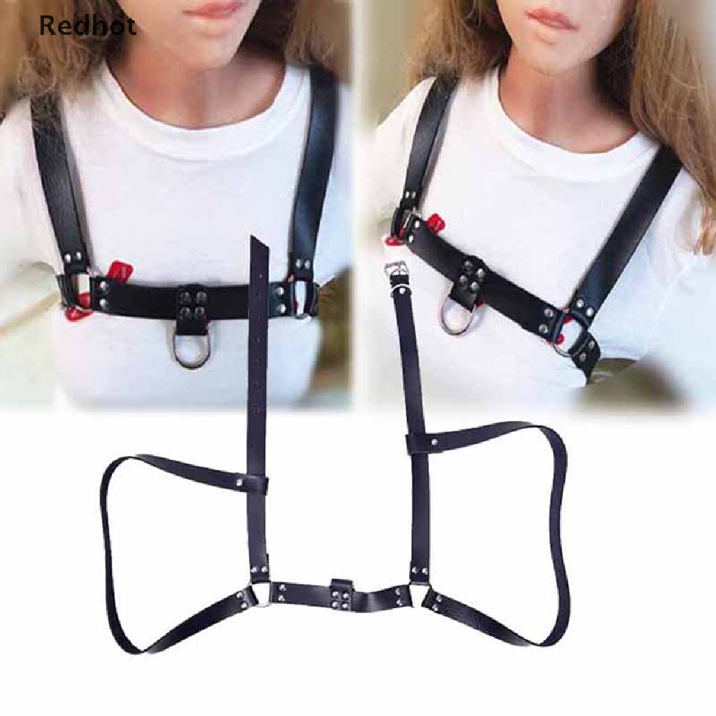 Dây đai đeo ngực bằng da có khóa cài quyến rũ cho nam và nữ mới
