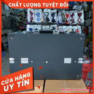 <TP>Cốp đựng đồ trang điểm chuyên nghiệp 3 ngăn lớn tặng lon đựng cọ phụ kiện makeup pro
