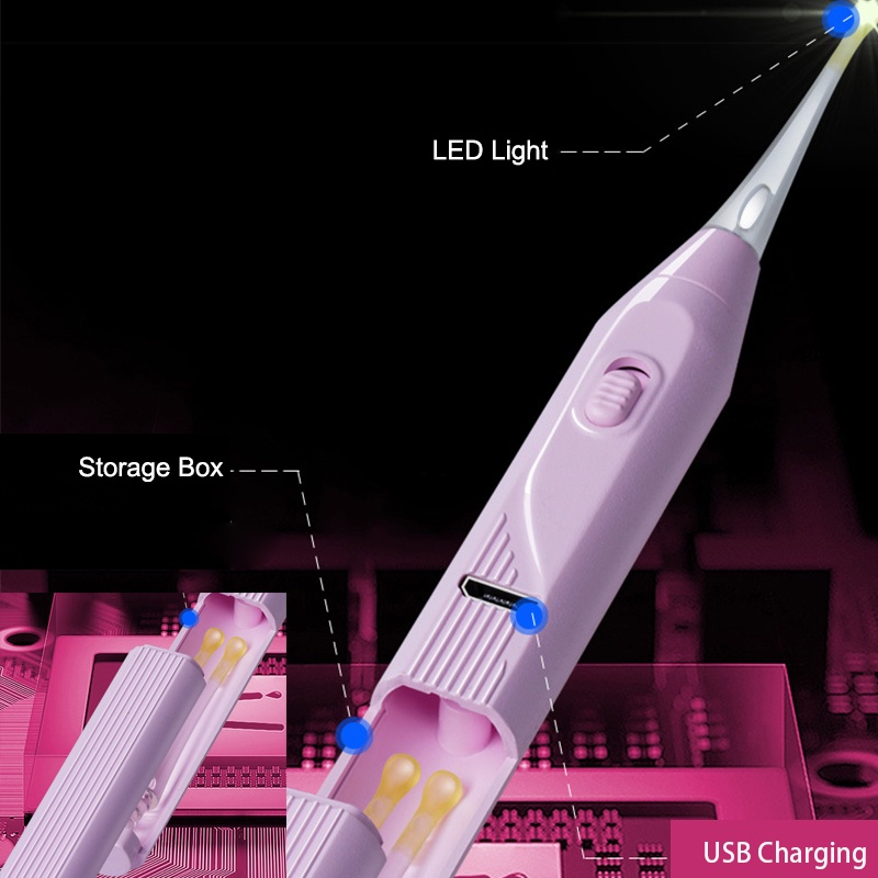 Dụng Cụ Vệ Sinh Tai Có Đèn led Bằng Silicon Mềm Cho Bé